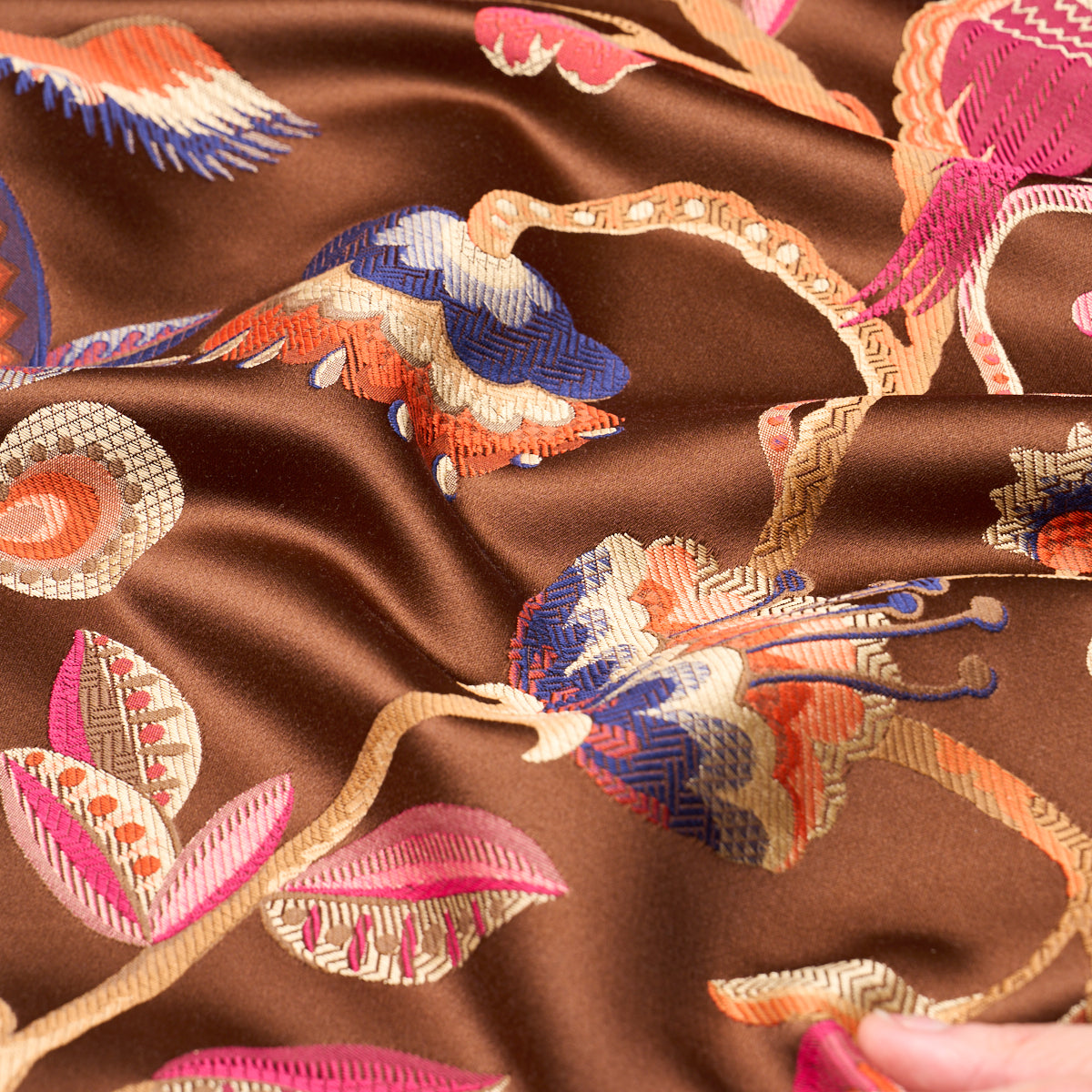 Purchase 85111 | Birds Of Paradise, Chestnut - Schumacher Fabric