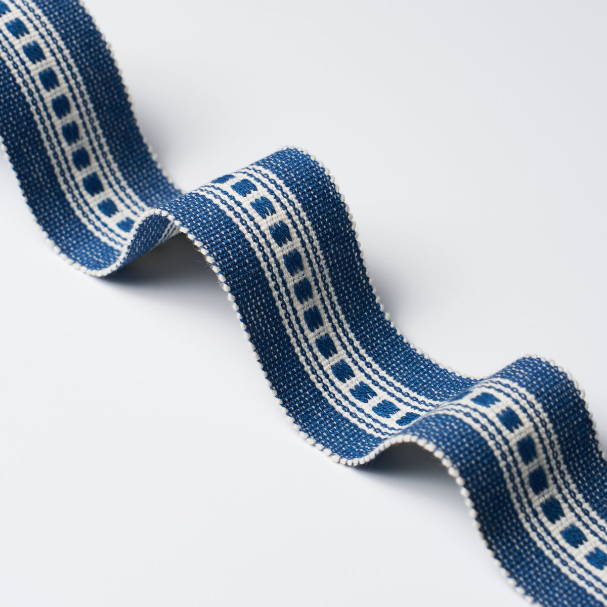 Purchase 85174 | Lubeck Tape Narrow, Navy - Schumacher Trim