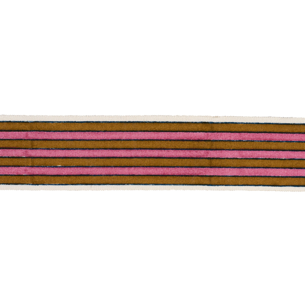 Purchase 85431 | Arya Stripe Hand Block Trim, Gold - Schumacher Trim