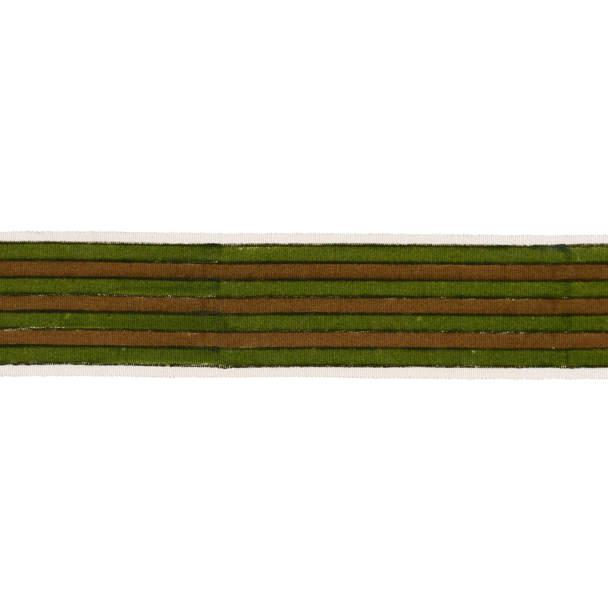 Purchase 85432 | Arya Stripe Hand Block Trim, Green - Schumacher Trim