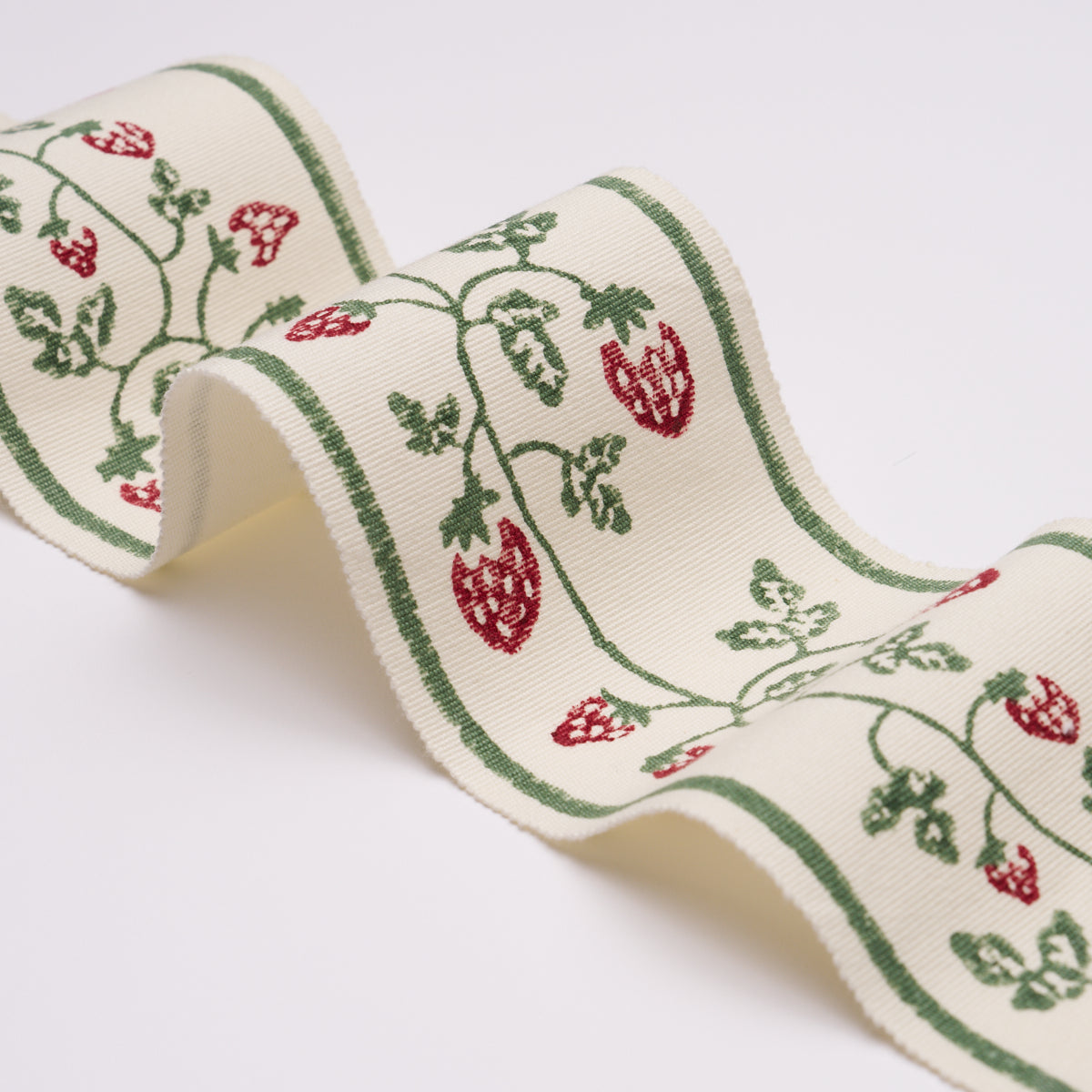 Purchase 85460 | Strawberry Trail Hand Block Trim, Dark Green - Schumacher Trim