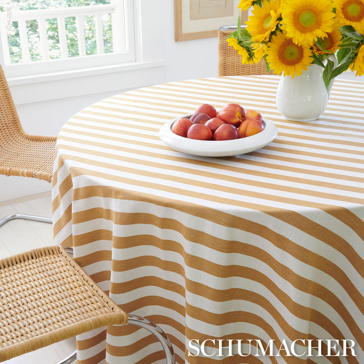 Purchase 85806 | Hanson Indoor/Outdoor Stripe, Marigold - Schumacher Fabric