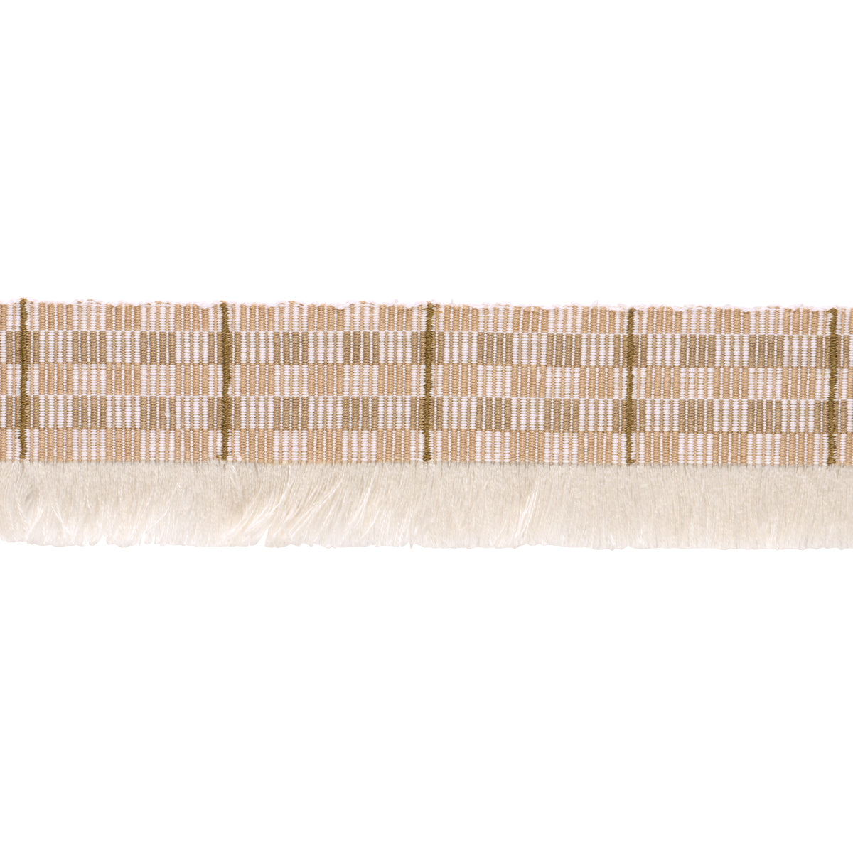 Purchase 86860 | Skyline Plaid Fringe, Dune - Schumacher Trim