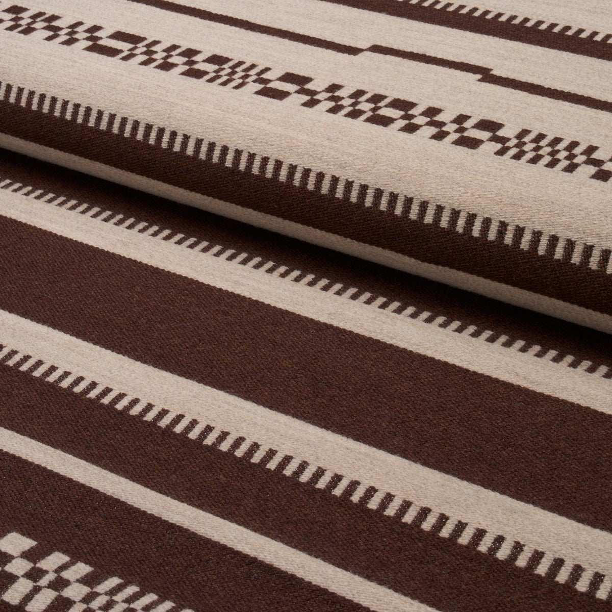 Purchase 86870 | Skyline Stripes Reversible, Americano - Schumacher Fabric