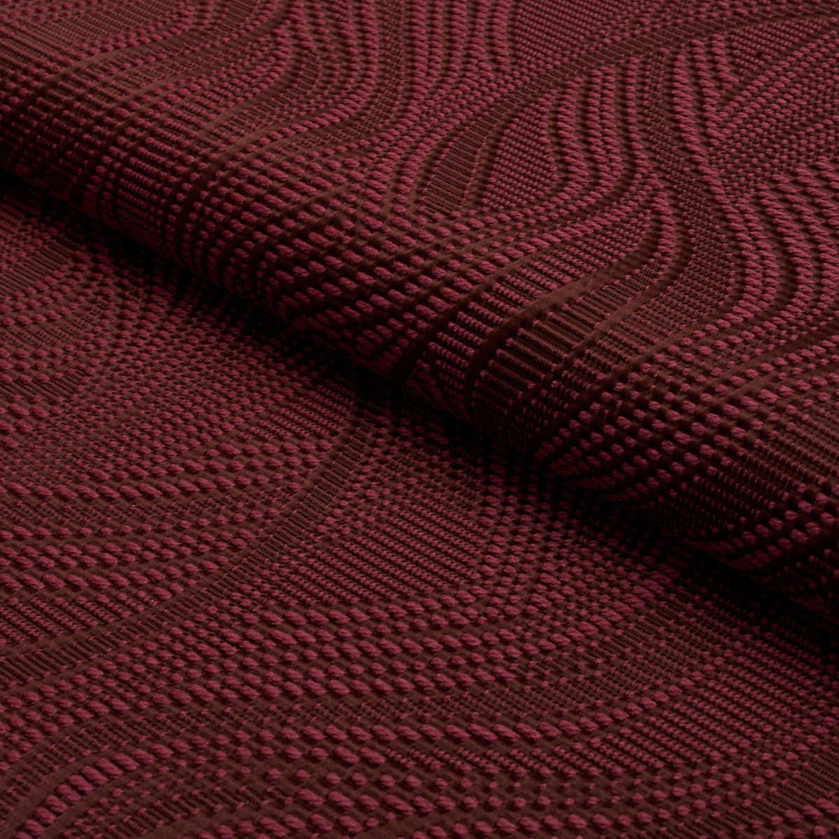 Purchase 86891 | Quilted Waves Indoor/Outdoor, Merlot - Schumacher Fabric