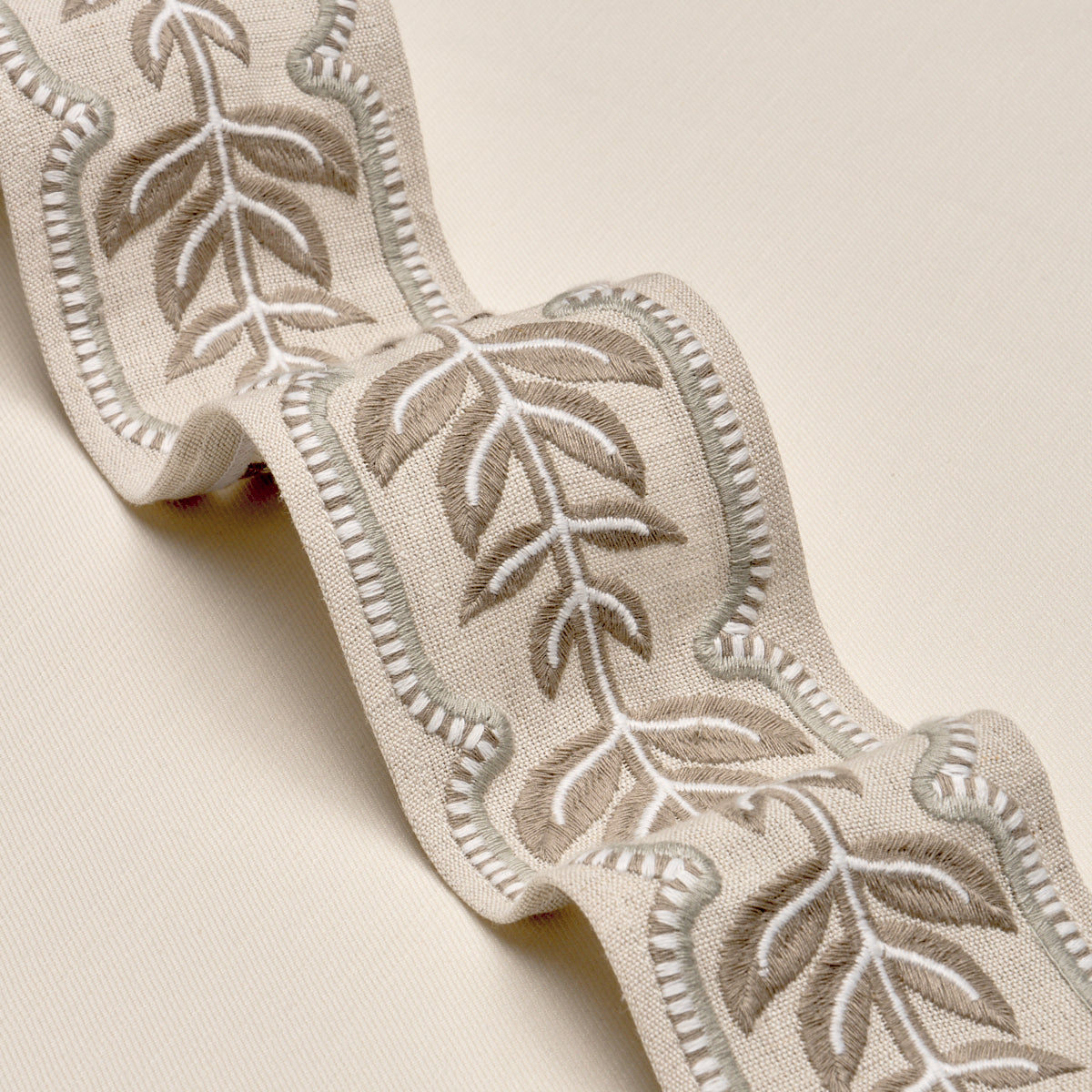 Purchase 86910 | High Line Tape, Stone - Schumacher Trim