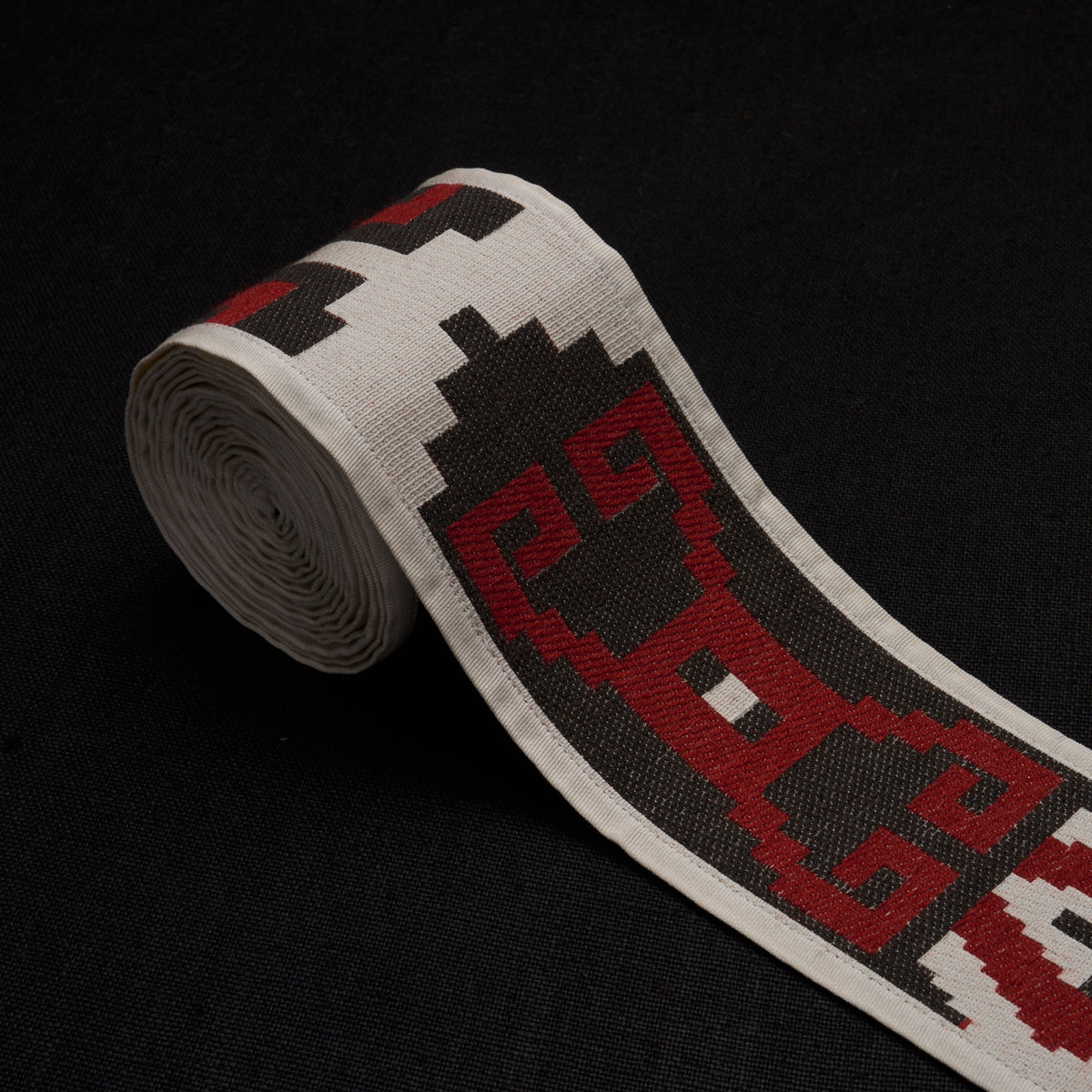 Purchase 87042 | Storm Pattern Tape, Red - Schumacher Trim