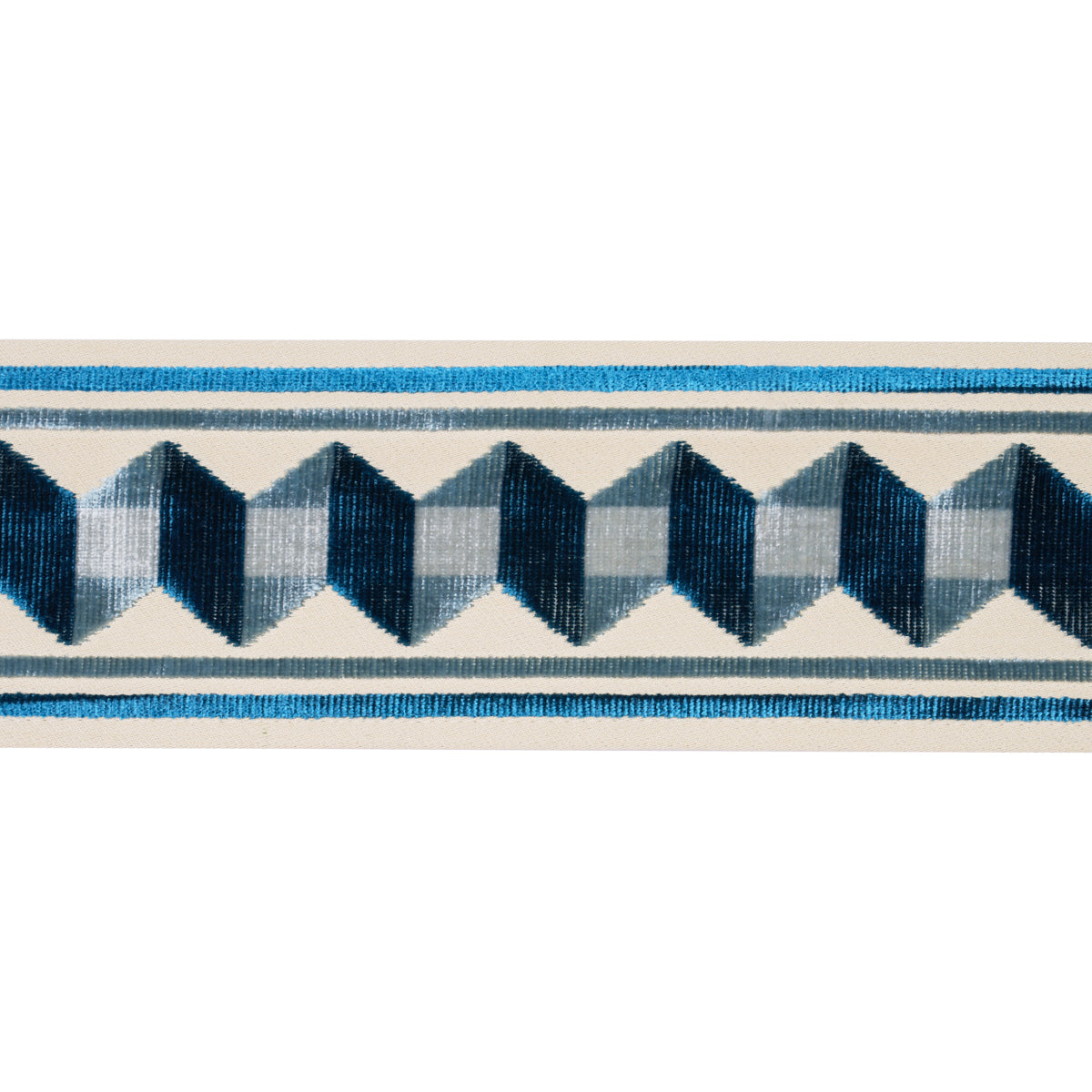 Purchase 87460 | Jilly Velvet Tape, Staffordshire Blue - Schumacher Trim