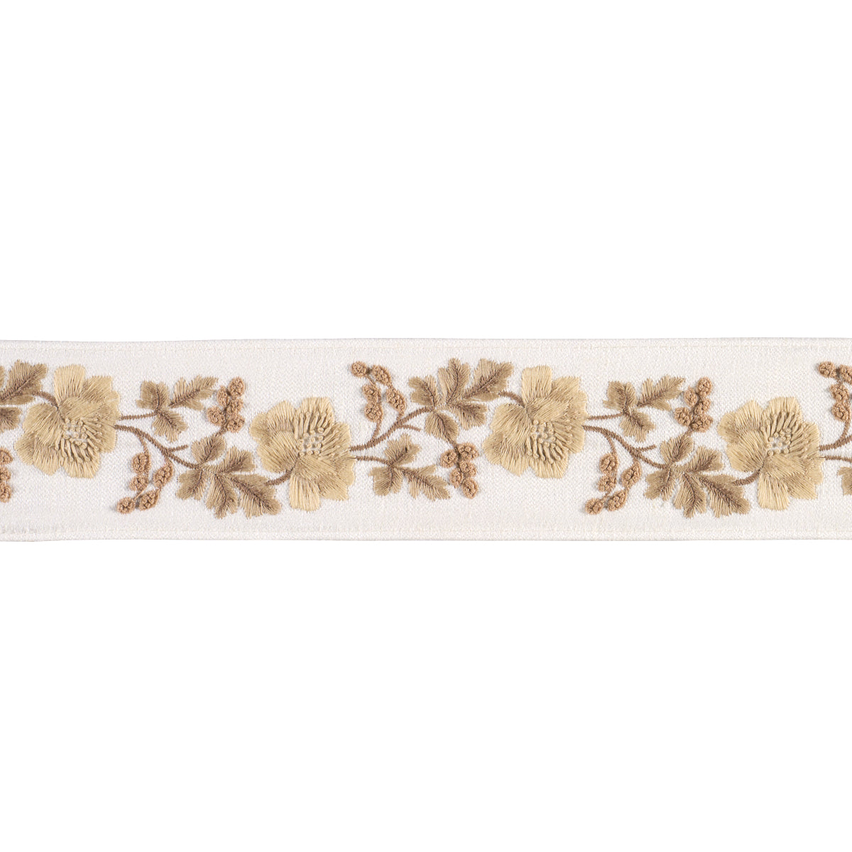 Purchase 87840 | Elise Hand-Embroidered Tape, Harvest - Schumacher Trim