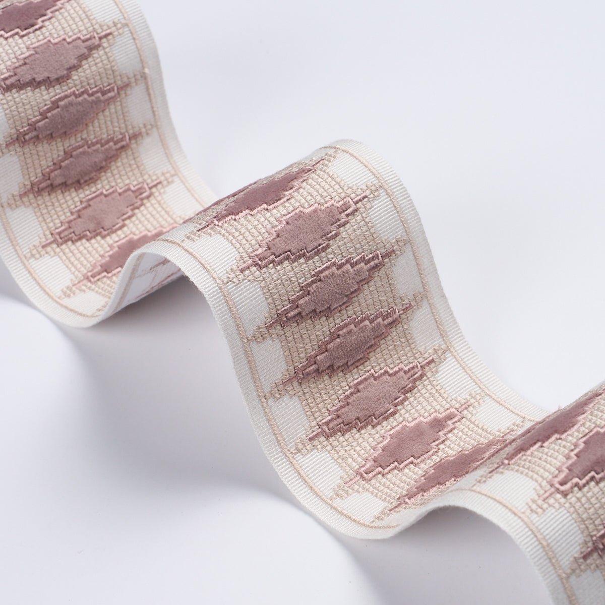 Purchase 87870 | Mireille Velvet Tape, Rose Quartz - Schumacher Trim