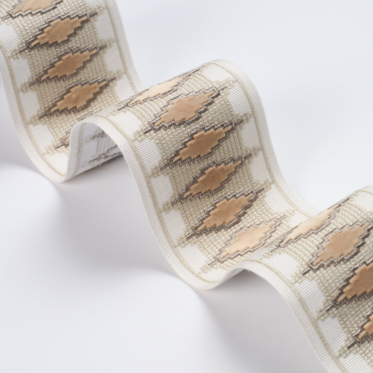 Purchase 87872 | Mireille Velvet Tape, Neutral - Schumacher Trim