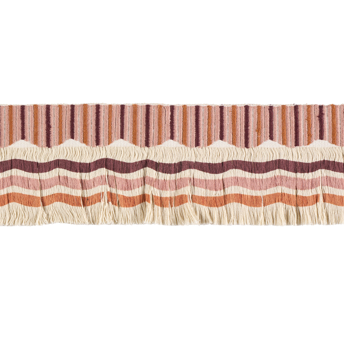 Purchase 88041 | Groove Fringe, Coral Dawn - Schumacher Trim