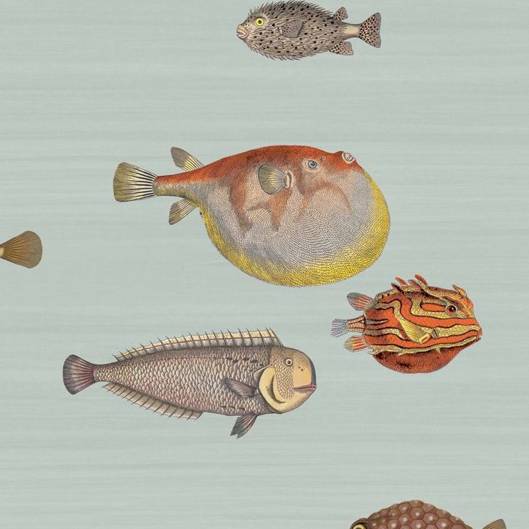 Sample 97/10030 Acquario Pal Bl Mlt by Cole and Son