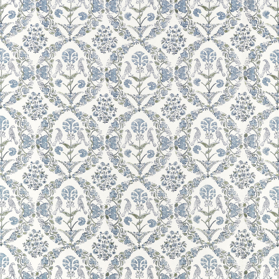 Search Anna French Fabric Product AF10740 pattern name Paloma color name Blue and Green.