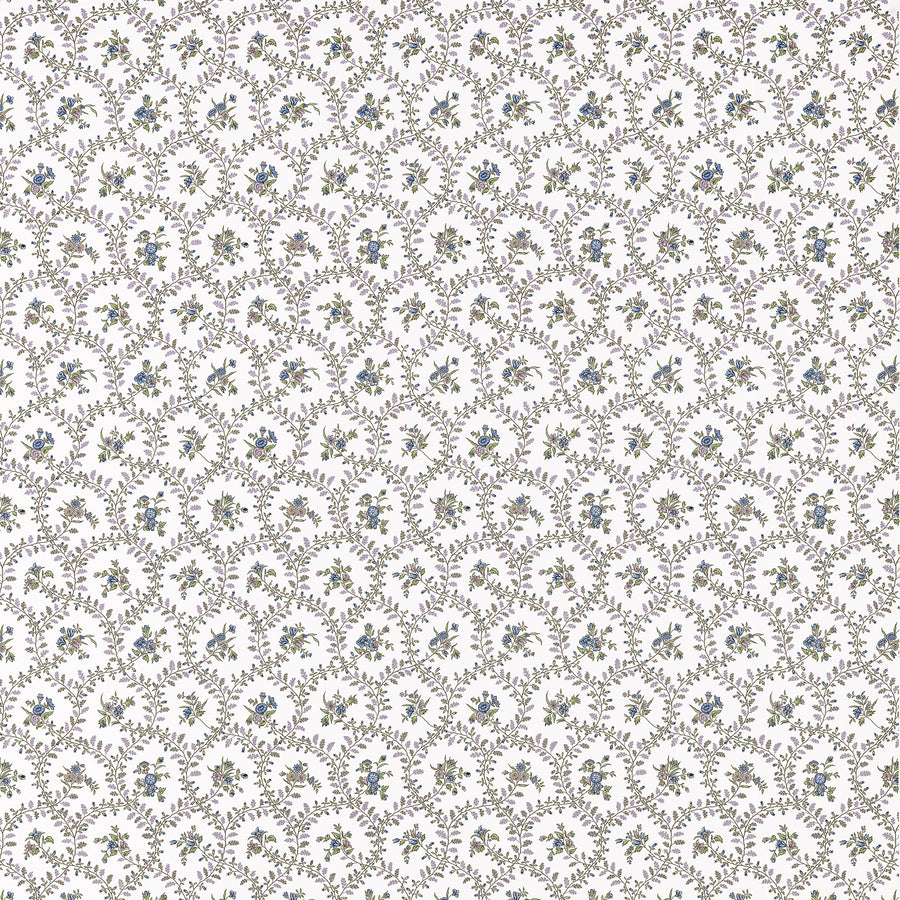 Select Anna French Fabric Pattern number AF10766 pattern name Juliette Trail color name Lavender and Blue.