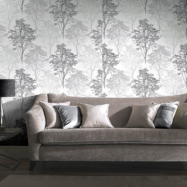Purchase AH259502 Brewster Wallpaper, Edwin Grey Wildwood - Arthouse12
