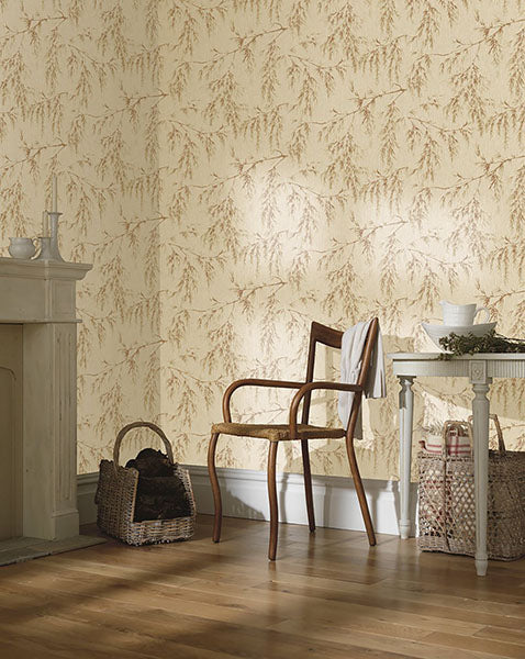 Purchase AH698208 Brewster Wallpaper, Eugenia Rust Willow - Arthouse1