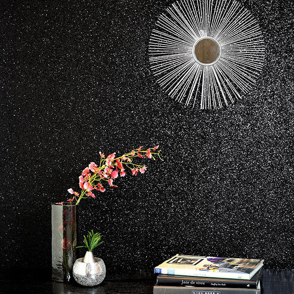 Purchase AH901005 Brewster Wallpaper, Jacqueline Black Sequin - Arthouse1