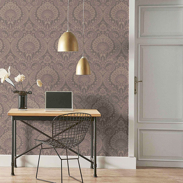 Purchase AH906605 Brewster Wallpaper, Berenice Rose Gold Luxe - Arthouse12