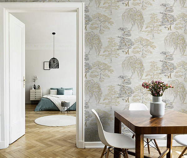 Purchase AH909605 Brewster Wallpaper, Midori Neutral Trees - Arthouse12