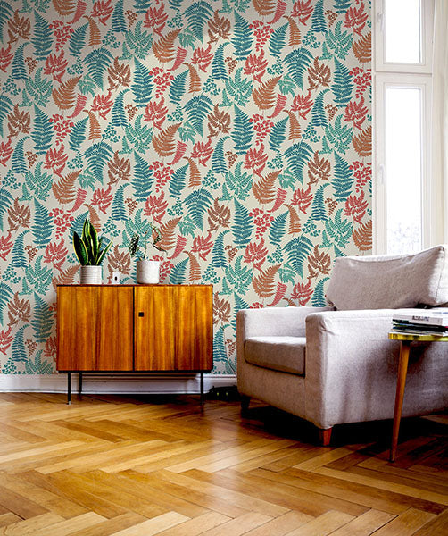 Purchase AH909801 Brewster Wallpaper, Jerome Red Botanical - Arthouse12