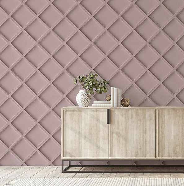 Purchase AH921307 Brewster Wallpaper, Enid Pink Wood - Arthouse12