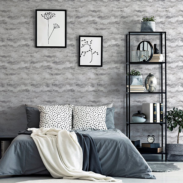 Purchase AH921605 Brewster Wallpaper, Irene Grey Painted Canvas - Arthouse12