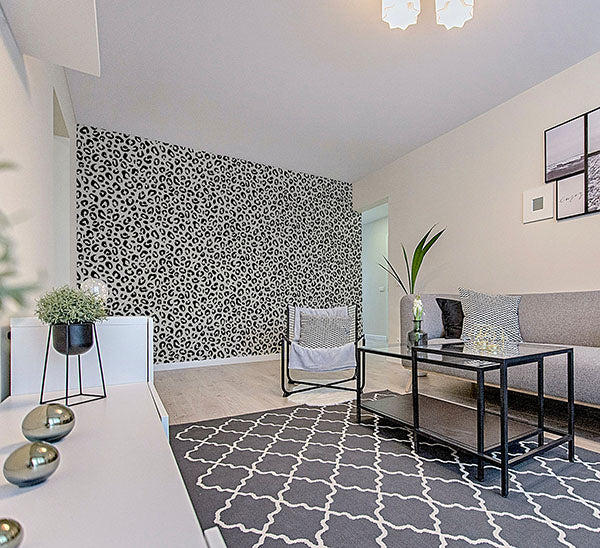 Purchase AH921801 Brewster Wallpaper, Dinah Black Leopard Print - Arthouse12