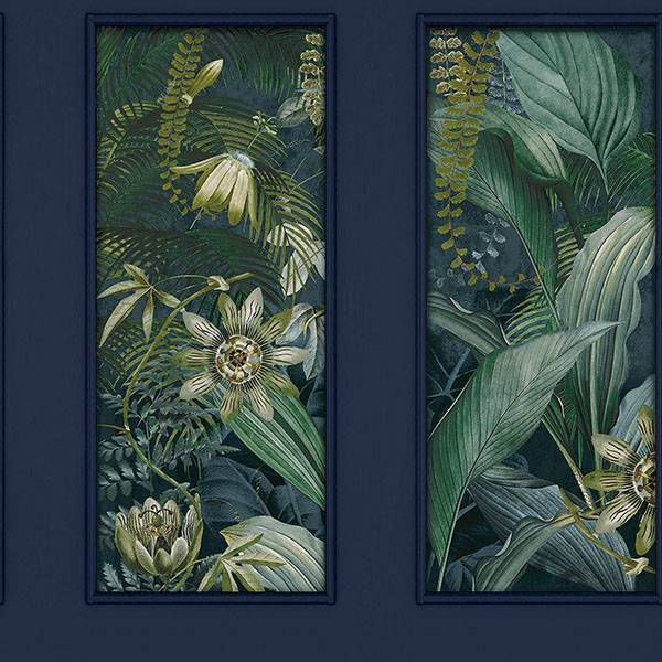 Purchase AH922803 Brewster Wallpaper, Wendell Navy Wild Vibes - Arthouse