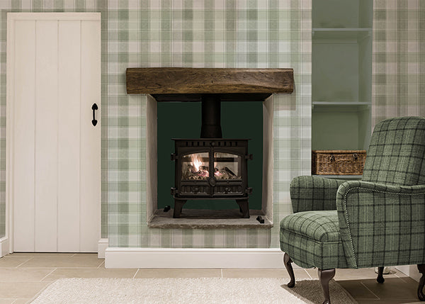 Purchase AH922806 Brewster Wallpaper, Rita Green Country Check - Arthouse12