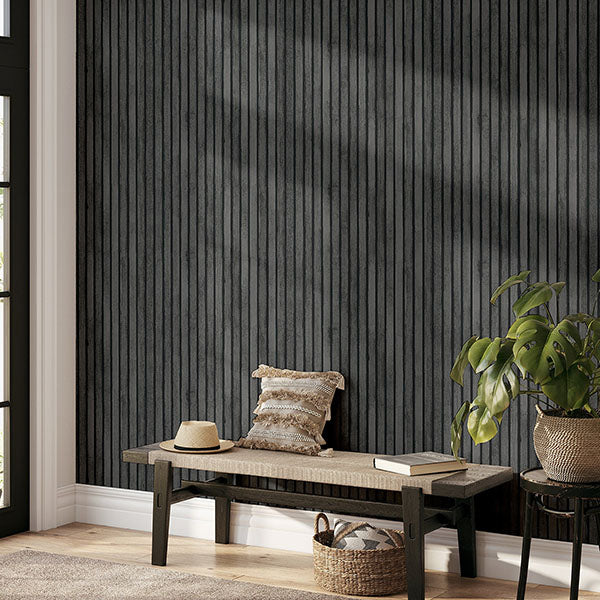 Purchase AH923801 Brewster Wallpaper, Herman Charcoal Wood - Arthouse12