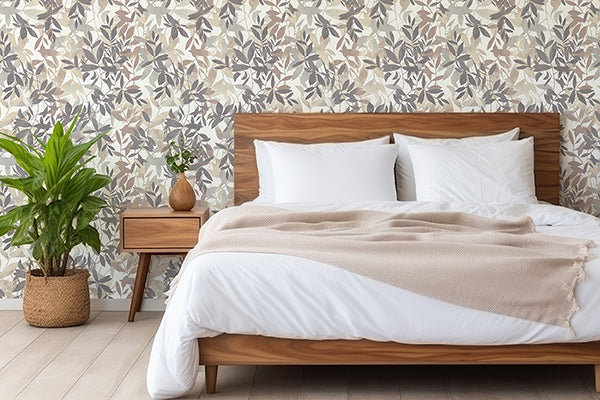 Purchase AH924600 Brewster Wallpaper, Georgianna Neutral Botanical Leaves - Arthouse12