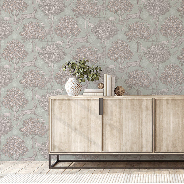 Purchase AH924606 Brewster Wallpaper, Edson Green Woodlands - Arthouse12