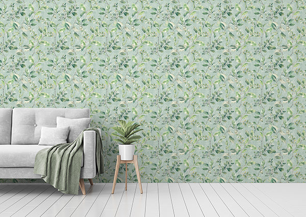 Purchase AH925501 Brewster Wallpaper, Lucene Green Spring Vines - Arthouse12