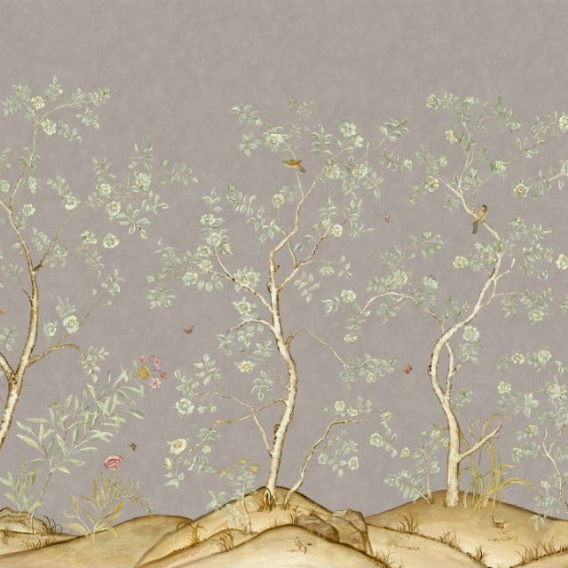 Sample - Amw10082.106.0 | Songbird, Beige Trees - Kravet Couture Wallpaper