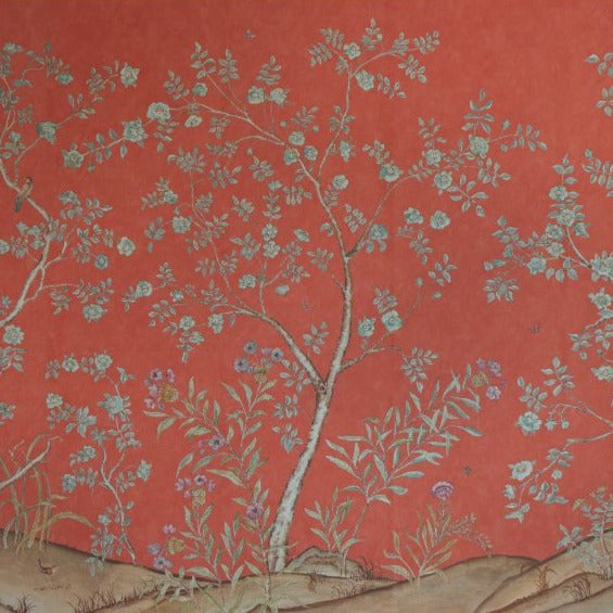 Sample - Amw10082.12.0 | Songbird, Red Trees - Kravet Couture Wallpaper