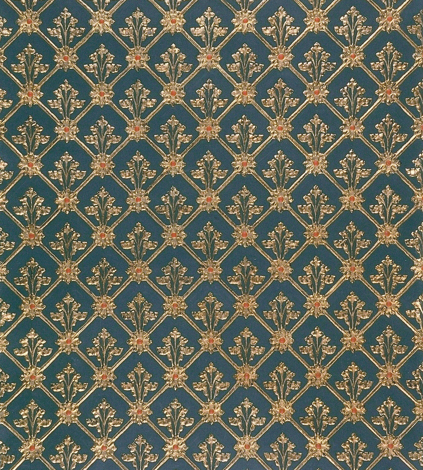 Purchase Old World Weavers Fabric Item AQ 000226CD, Cuir Resille Green/Gold 1