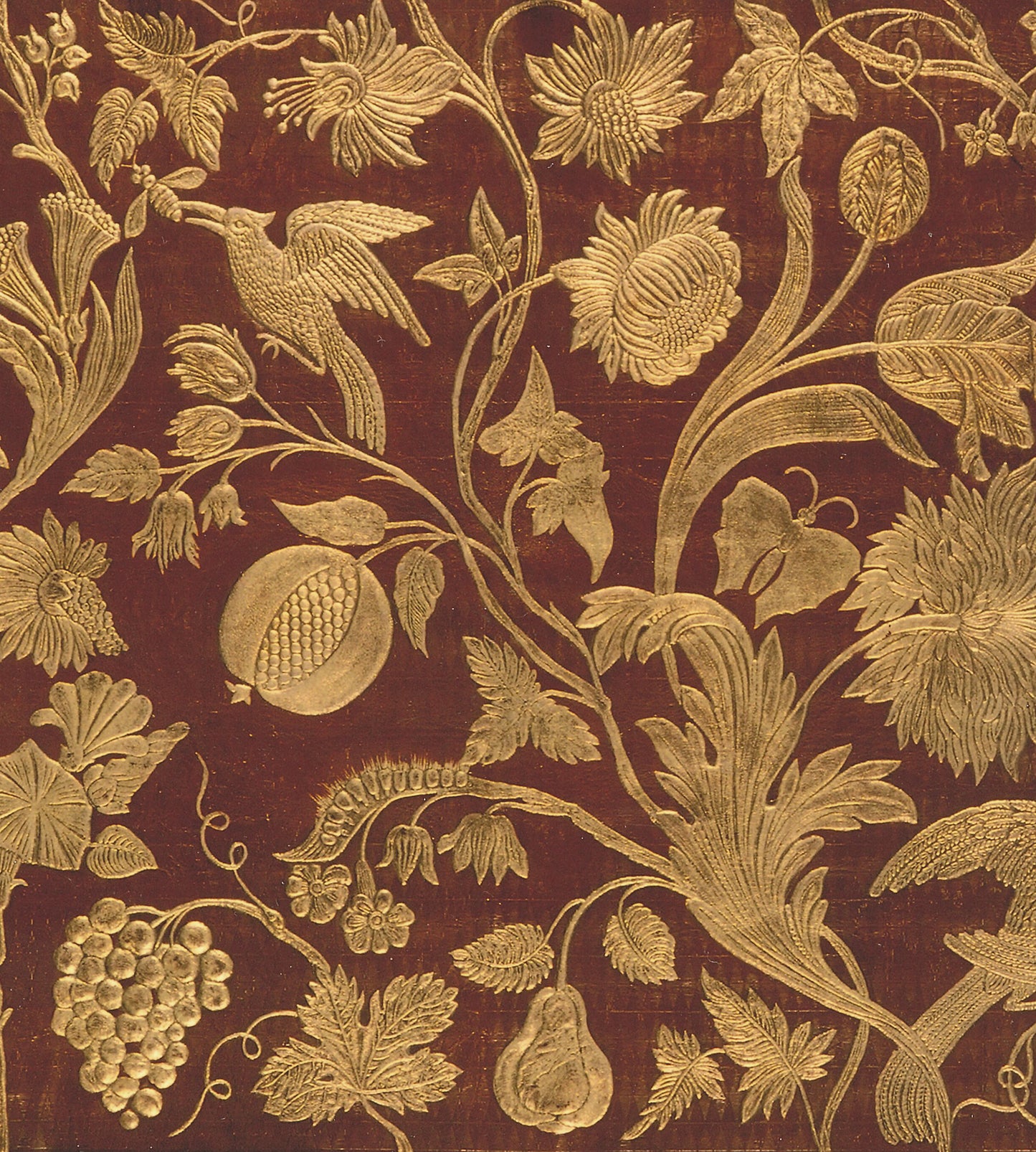 Purchase Old World Weavers Fabric Pattern AQ 000317CD, Cuir Eden Red/Gold 1