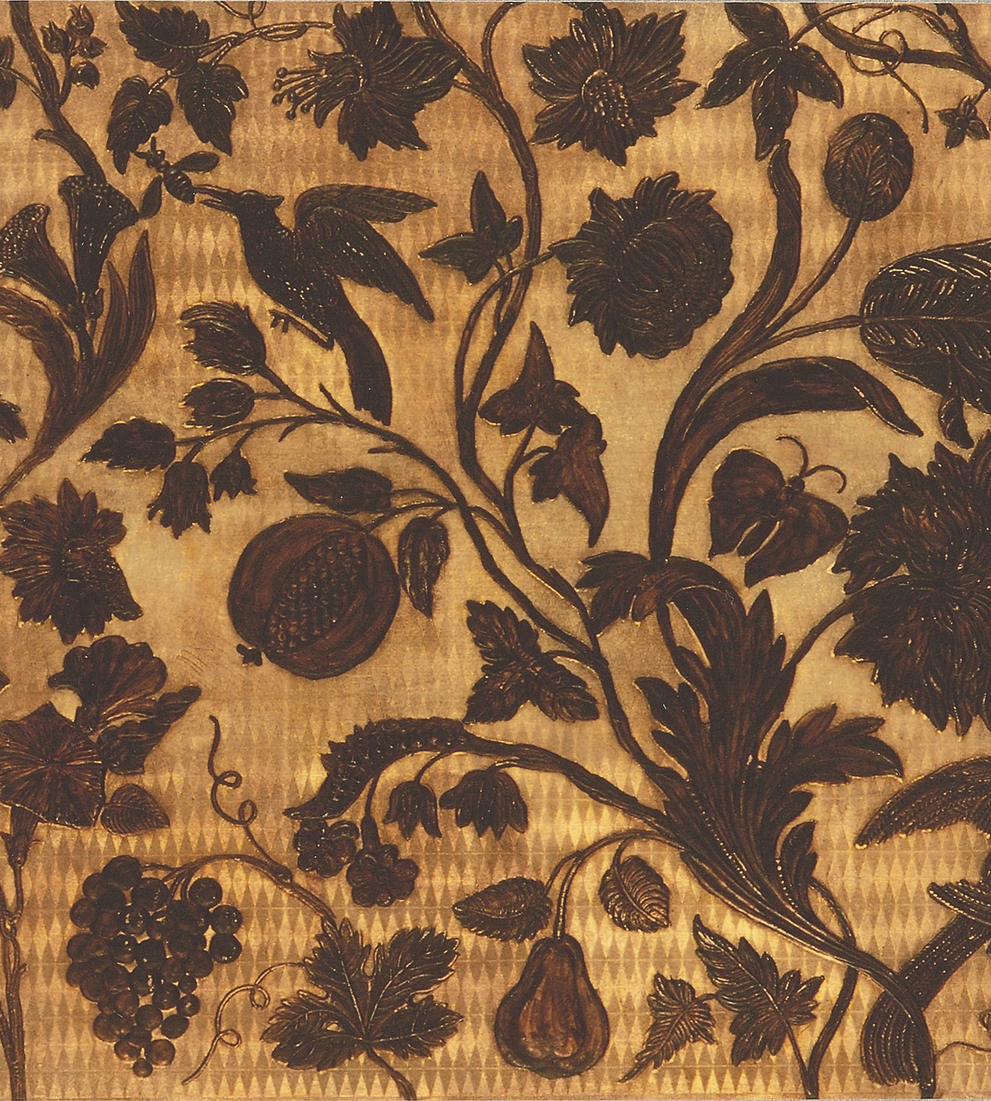 Purchase Old World Weavers Fabric SKU AQ 000517CD, Cuir Eden Or/Marron 1