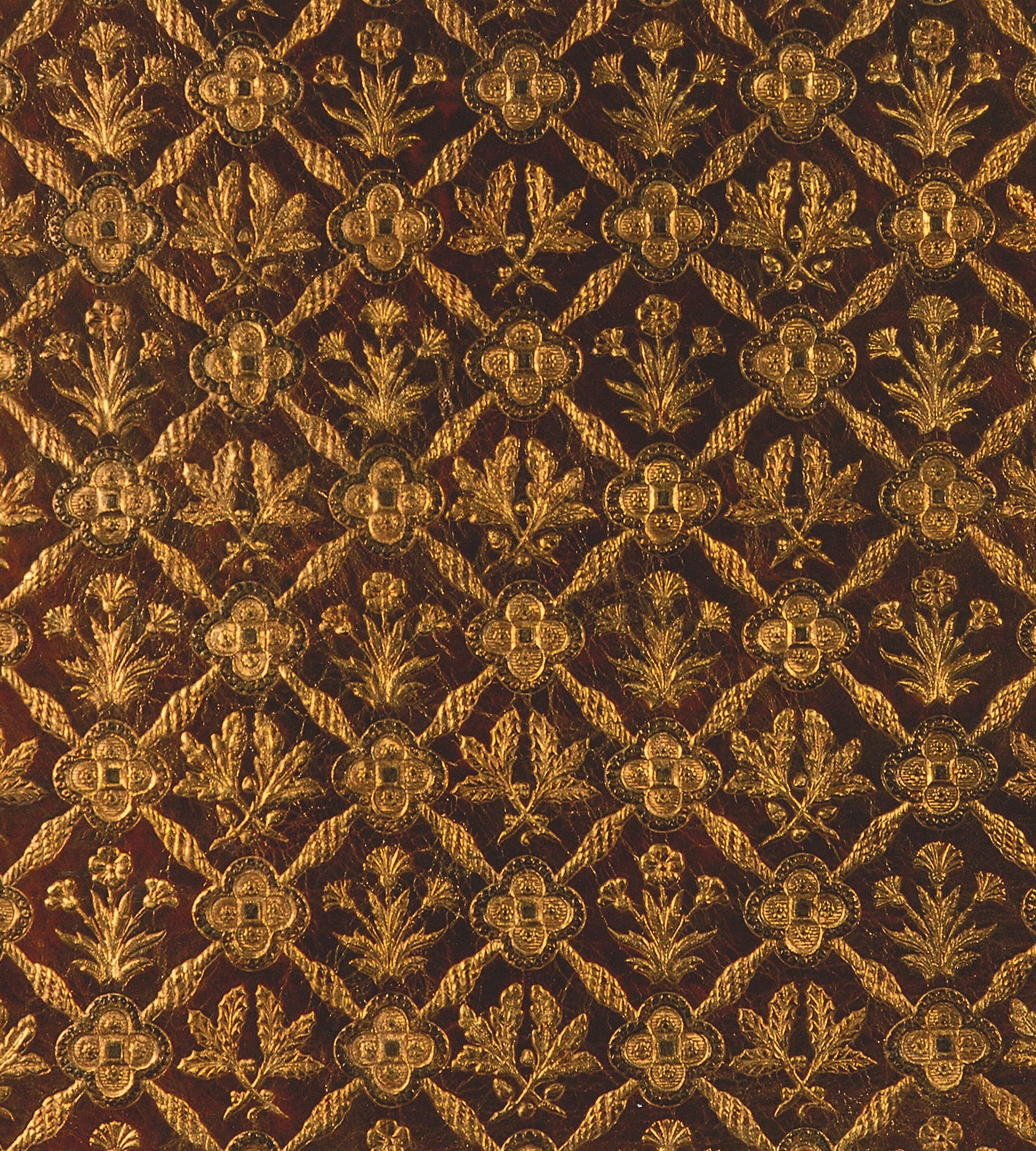 Purchase Old World Weavers Fabric Product# AQ 000522CD, Cuir Chene Red/Gold 1