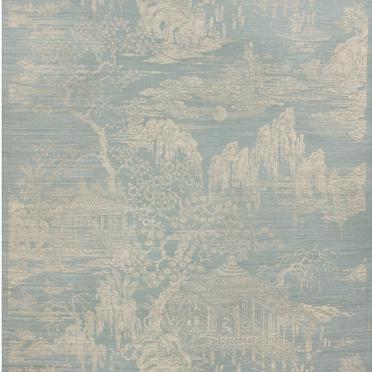 Sample BR-69489.200.0 Loyang On Sisal and Cotton Blue Brunschwig and Fils Wallpaper