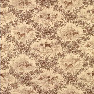 Sample BR-70416-881 On Point Cotton Print Tobacco Toile Brunschwig and Fils Fabric