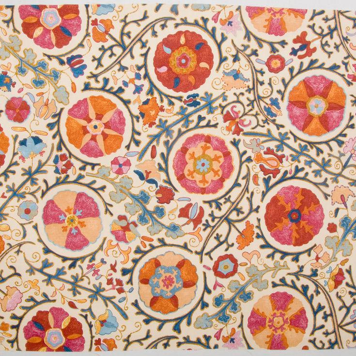 Search BR-71099.06.0 Dzhambul Cotton And Linen Print Orange Medallion by Brunschwig & Fils Fabric