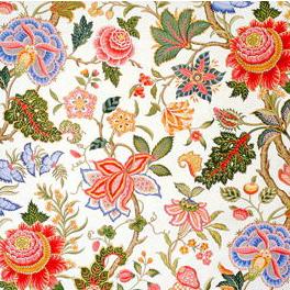 Save BR-79329.010.0 Nizam Cotton Print Beige Botanical by Brunschwig & Fils Fabric