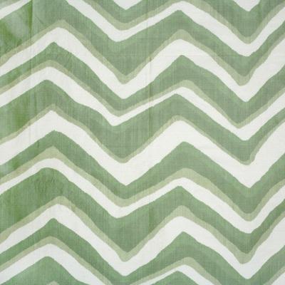Sample BR-79785-432 Chevron Bar Silk Warp Print Leaf Geometric Brunschwig and Fils Fabric