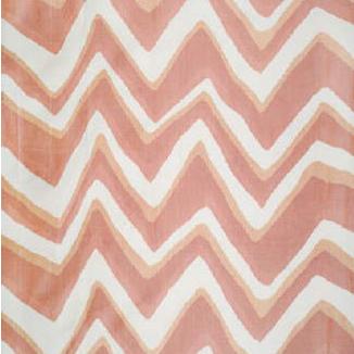 Sample BR-79785-634 Chevron Bar Silk Warp Print Coral Geometric Brunschwig and Fils Fabric