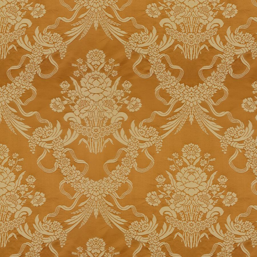 Sample BR-81036-E Charlieu Lampas Cognac/Ivoire Brunschwig and Fils Fabric