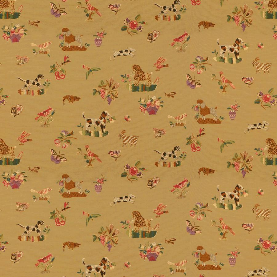 Looking BR-89477.075.0 Animalitos Woven Tapestry Beige by Brunschwig & Fils Fabric