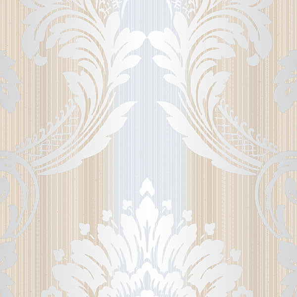 Purchase Cs35607 | Classic Silks 2, Beige Damask - Norwall Wallpaper