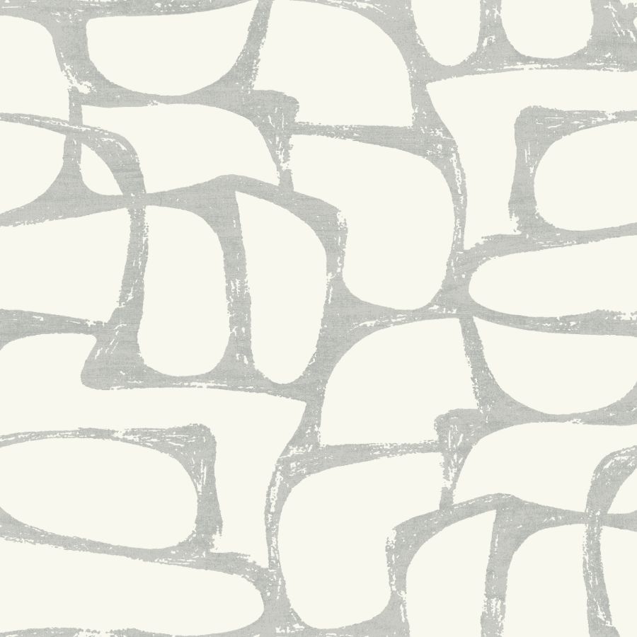 Purchase Df3356 | Decadence Ii, Craftsman Geometric White & Silver - Candice Olson Wallpaper